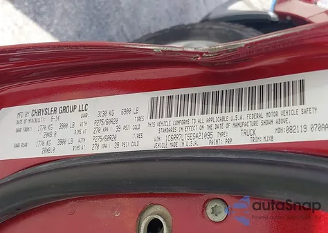 2014 Ram 1500 Big Horn from USA, damaged, VIN 1C6RR7LT5ES421095